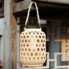 Waterproof Rattan Solar Lanterns Soft Light Elegant Design Solar Bulb Lights Bamboo Weaving Rechargeable LED Solar Lantern