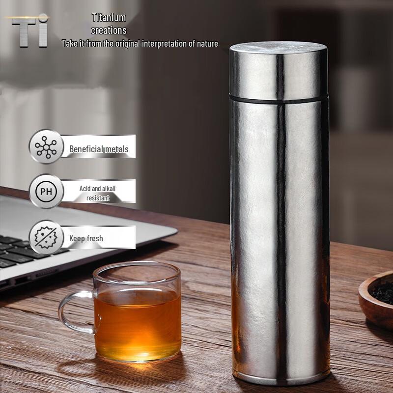 Mingchi Titanium Double-Layer Tea Infuser Thermos Mug