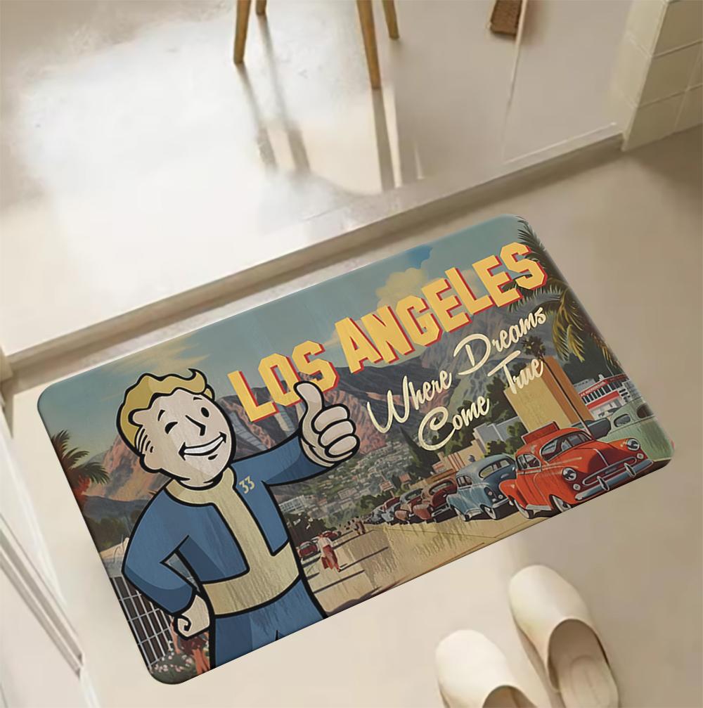 Fallouts 3 4 Game Poster Doormat Bedroom Decorative rug for Living Room Kitchen Floor Mat Bathroom Anti-slip Mat