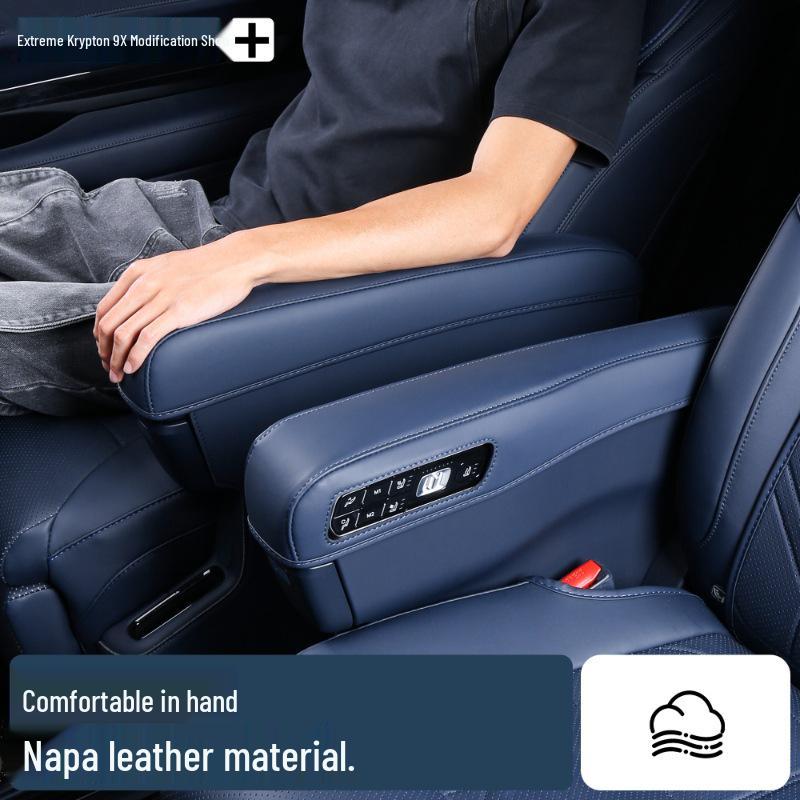 Zeekr 9X Second Row Armrest Cover Leather Pad - Interior Protection & Upgrade Accessory