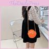 Pattern Ling Grid Fashion Girls Crossbody Bag Stylish Chain Coin Purse Bag Round