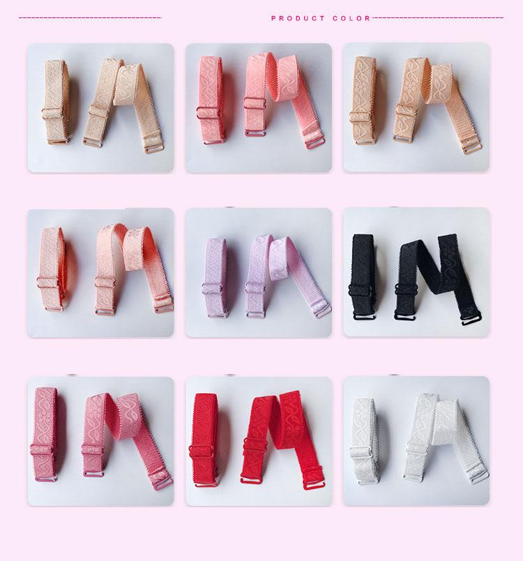 1 Pair 1.8cm Width Women Slip Resistant Bra Straps Women Double Shoulder Elastic Length 30cm Lady Bra Strap Accessories
