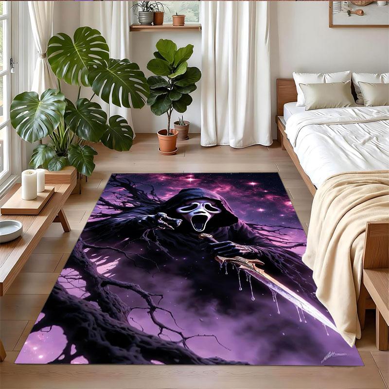 Crystal Velvet Rug Soft Non Slip Indoor Floor Mat Home DecorScream Ghostface
