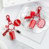 Key Chain Delicate Craft Cartoon High Simulated Funny Couple Accessory Decorative Portable Red Cola Bottle Keychain Car Pendant