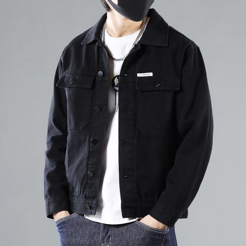 2025 Men's Casual Loose Denim Jacket - Trendy Korean Style for Spring and Autumn