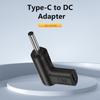 Convertitore per Spina 12V PVC USB Tipo C Femmina a DC Maschio Tipo Universale Adattatore di Alimentazione da USB-C a DC Multifunzionale per Router Tablet