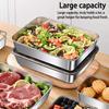 3Pcs Stainless Steel Food Containers Leakproof Stackable With Clear Lids For Camping Home & Meal Prep