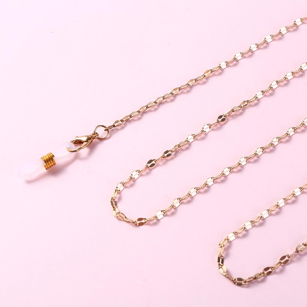 Women Simple Nonslip Gold Color Alloy Eyeglass Chain for Glasses Accessories
