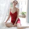 Spring And Summer Pajamas Women'S Singles Suspenders Pure Desire Machine Japanese Chest Pads Sexy Lace Pajamas Loungewear