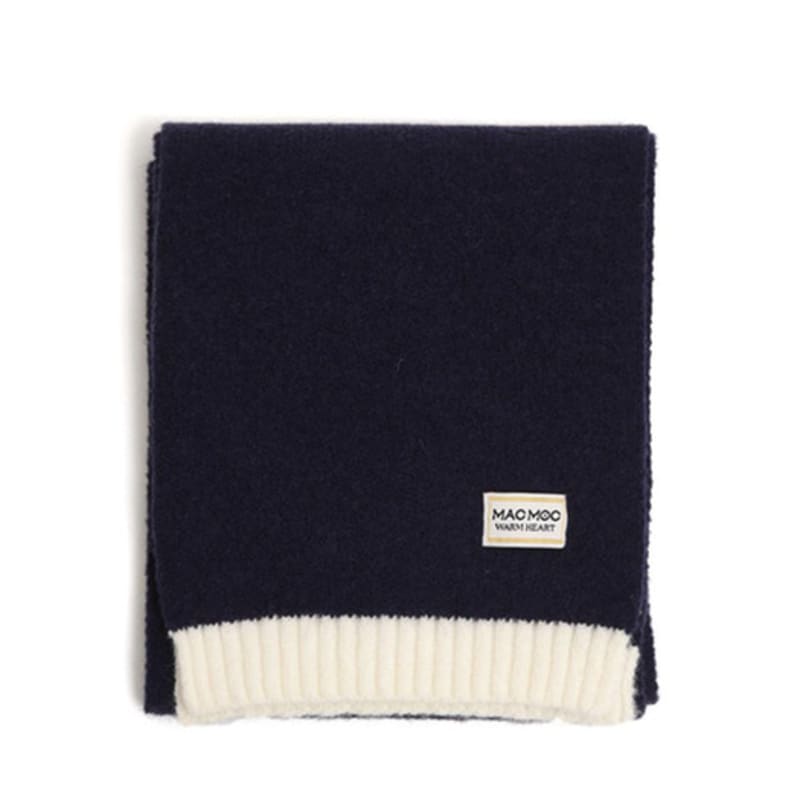 MAC MOC HUHU HUHU Color Block Soft Logo Muffler_5 Colors