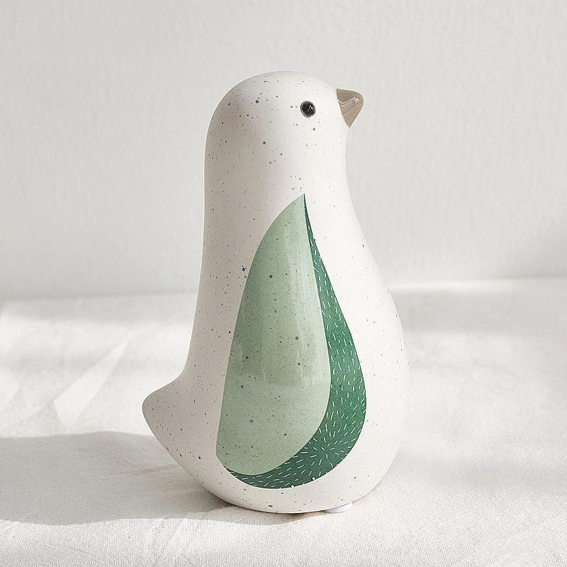 Nordic Ceramic Bird Figurine – Minimalist Living Room Decor Ornament