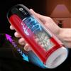 Automatic 7-channel Male Masturbation Silicone 3D Vaginal Vibrator Oral Sex Telescopic Masturbation Cup Hot Cold Alternating SPA Sex Toys Adult
