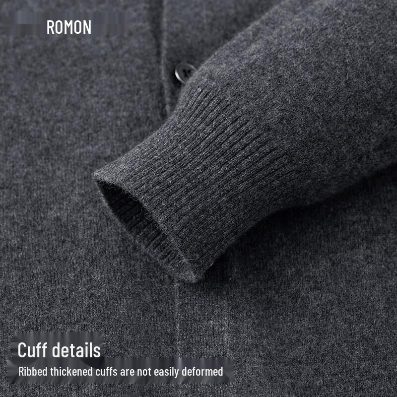 ROMON Men's Pure Cashmere V-Neck Cardigan