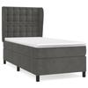 3129430 vidaXL Bed with Box Spring and Mattress Dark Grey 90x200 Cm Velvet