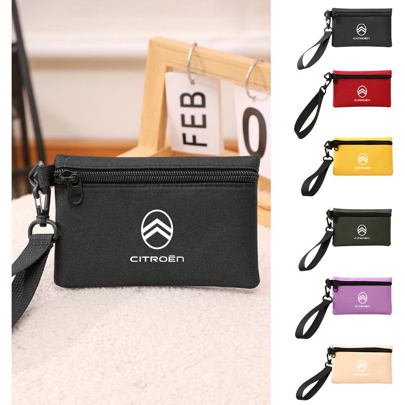 Car Logo ID Credit Bank Card Holder Wallet Small Money Case Wallet Coin Purse Card Bag For Citroen C4 C3 C5 C2 Celysee Berlingo