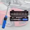 TINSOL 15Pcs Set Bicycle Torque Wrench Set 1/4" 2-24Nm Dual Direction Bike Allen Key Tool Socket Preset Type Spanner Pro Repair