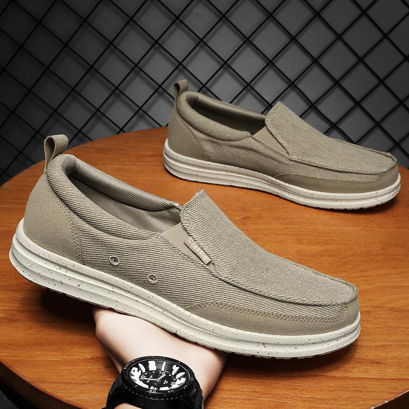 Fashion New Arrival Spring Summer Comfortable Casual Shoes Lightweigh Mens Canvas Shoes For Men Slip-On Brand Fashion Flat Loafers Shoes