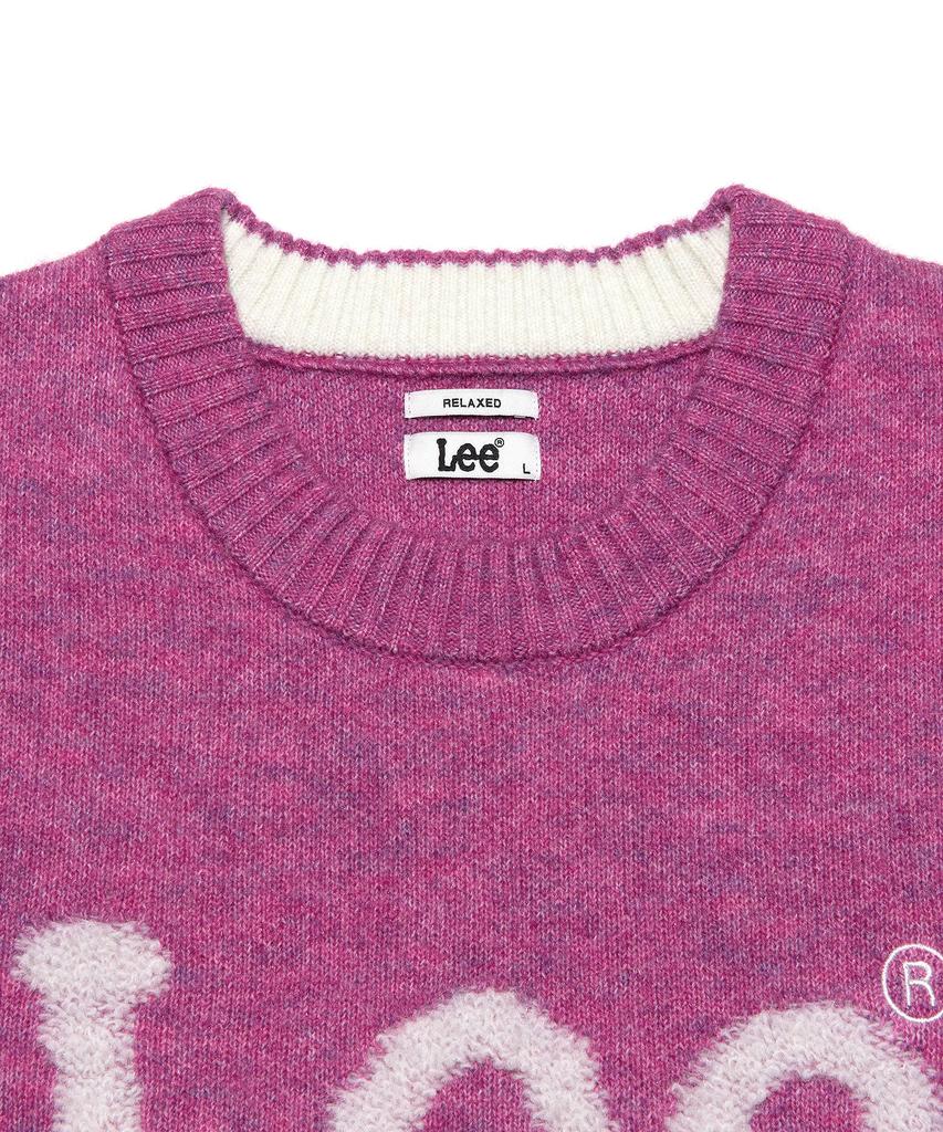 LEE Boucle Big Twitch Logo Knit Pink