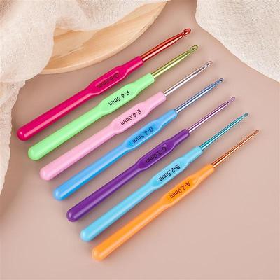 Hakenadel aus Aluminiumlegierung für DIY Stricken Pullover Weben Strickhaken Werkzeuge Zubehör (2.0/2.5/3.0/3.5/4.0/4.5/5.0 MM)