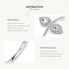 MODIAN 925 Sterling Silver Sparkling Water Drop Shape Zircon Finger Rings Exquisite Fashion Ring For Women Wedding Jewelry