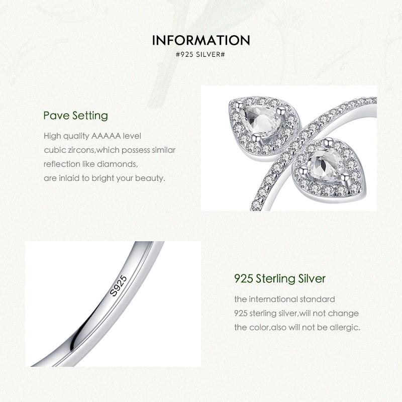 MODIAN 925 Sterling Silver Sparkling Water Drop Shape Zircon Finger Rings Exquisite Fashion Ring For Women Wedding Jewelry