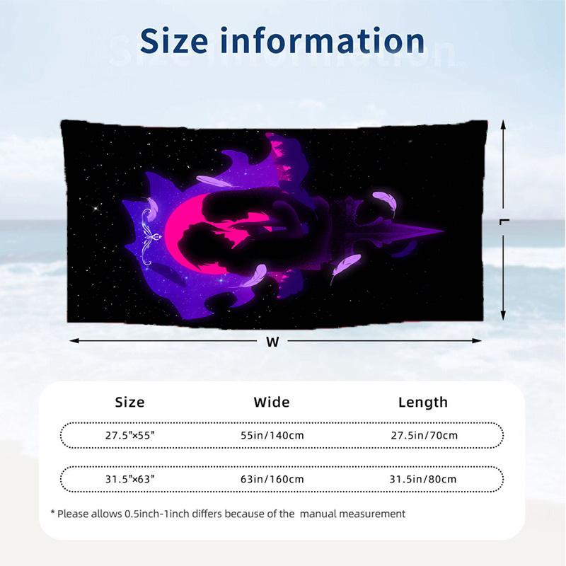 Final Fantasy (5) Theme Beach Towel Sand Resistant Soft And Comfortable Suitable For The Pool Camping Yoga And Diving A Travel