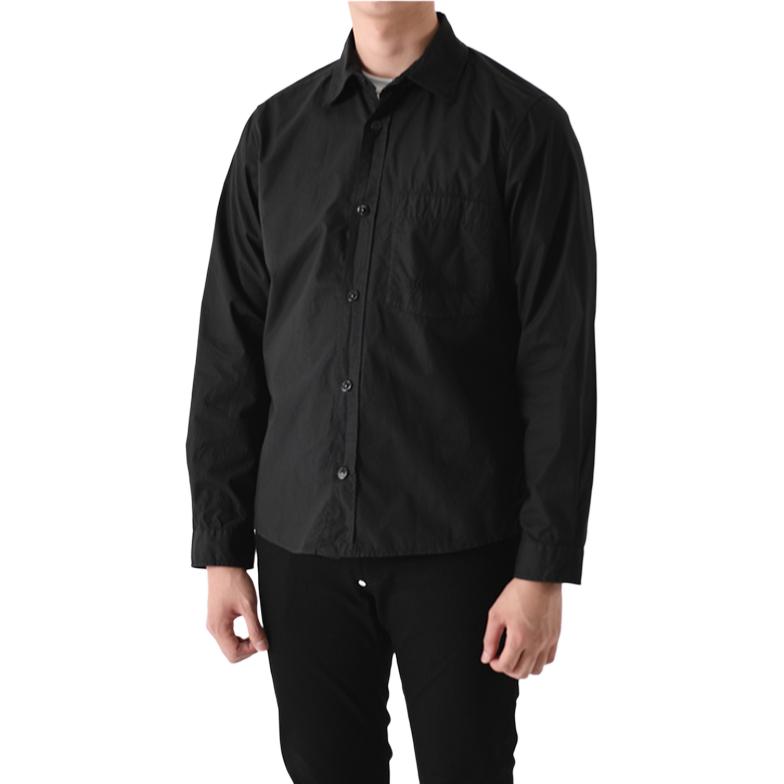 STONE ISLAND Light Canvas Overshirt Black Men Tops 781512205-V0029