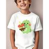 European Sizes Boys' T-shirt Print Design Art, Ideal for Outdoor Activities, Soft Knitted Top, Comfortable And Breathable, Suitable for Summer
