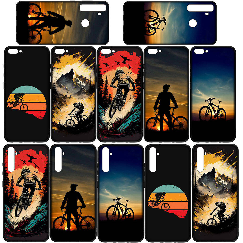 for Samsung Galaxy S25 S24 S23 iPhone 17 16 15 Xiaomi Redmi Note 14 13 12 11 Plus Pro Max Phone Case Art Wallpaper Mountain Bike Cycling OPPO Huawei