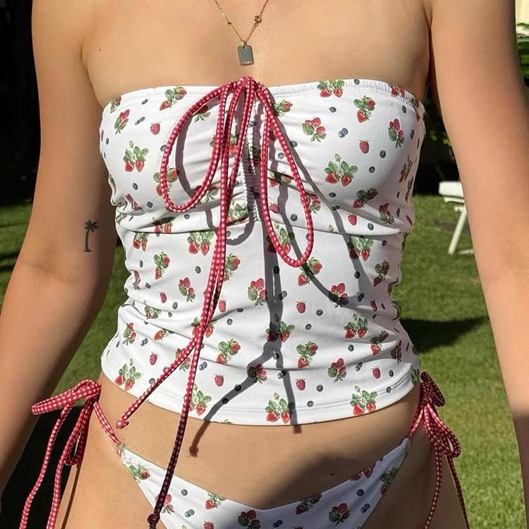 Europäische & Amerikanische Damen Sexy Split Bikini Bademode: Zweiteiliges Badeanzug-Set