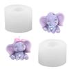 3D Cute Elephant Candle Silicone Mold - DIY Aromatherapy & Plaster Ornament Craft