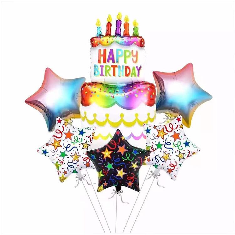 Personalized Aluminum Film Balloon Combination Set Birthday Party Decoration Background Cover