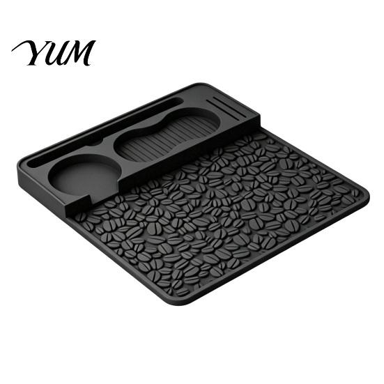 Coffee Station Counter Organizer Silicone Espresso Tamping Mat, Non-Slip Tamper Heat Non Slip Holder Resistant Pressing Pad for Home Barista
