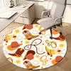 1pc Western Cow Boots, Hats, and Stars Pattern. Round Carpet, Perfect for Decorating Chairs, Living Rooms, Or Bedrooms, for Living Room.019