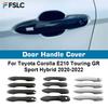 Door Handle Cover For Toyota Corolla E210 Touring GR Sport Hybrid - Glossy Carbon Fiber Black Trims Auto Car Accessories