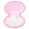 Joyero Bonita Forma de Concha Portátil para Anillos Pendientes Collares Caja de Almacenamiento para Regalo Rosa