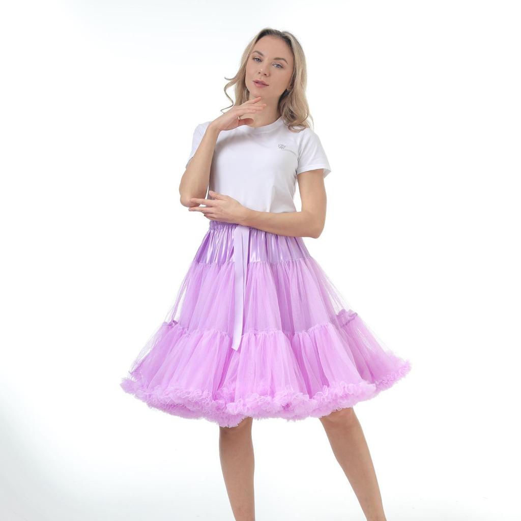 Adult Lolita Super Puffy Hexagonal Mesh Skirt Petticoat for Cosplay Dance
