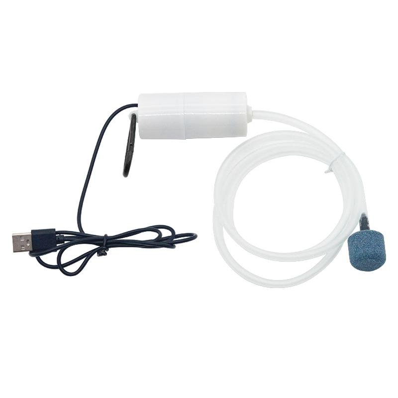Akvarium oksygen luftpumpe fisketank USB Silent Air Kompressor Aerator Portable Mini Small Oxygenator Akvariumtilbehør 5v 1W