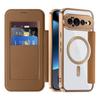 Luxury Leather Wallet Card Clip Clear Phone Case for Google Pixel 11 10 9 Pro XL 10A 9A Magnetic Wireless Charge Flip Cover