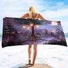 Microfiber Moon Beach Towel Oversized,Quick-dry Bath Towel,Super Absorbent Beach Towels Sandless for Bathroom Swim Sport Shower