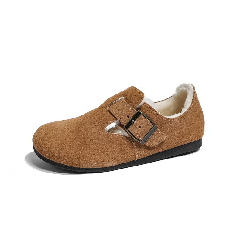 Skóra krowia anty-welurowa buty z dużą główką damskie buty bawełniane damskie welurowe buty zimowe damska odzież wierzchnia puszyste buty jeden pedał