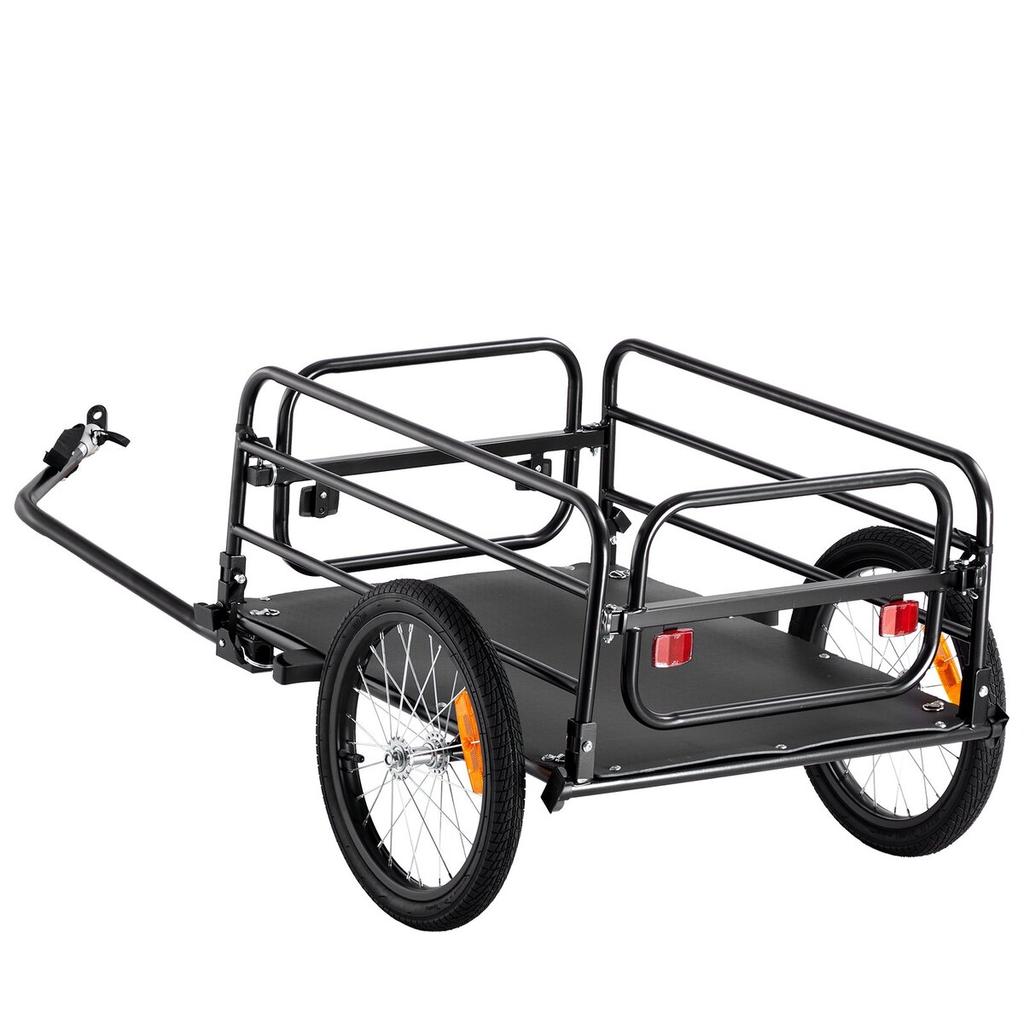 Bike Cargo Trailer, 72.5 Kg Load Capacity, Heavy-Duty Bicycle Wagon Cart, Foldable Compact Storage & Quick Release with Universal Hitch, 40.6 Cm