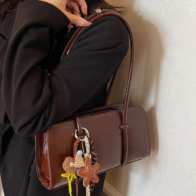 Autumn 2025 Retro High-Value Women's Baguette Handbag - Trendy Shoulder Bag with Foreign Style