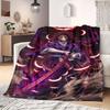 Demon anime Flannel Blanket Warm,Comfortable,Suitable for Bedrooms,Sofas,Beds,Chairs,Picnics,Travel
