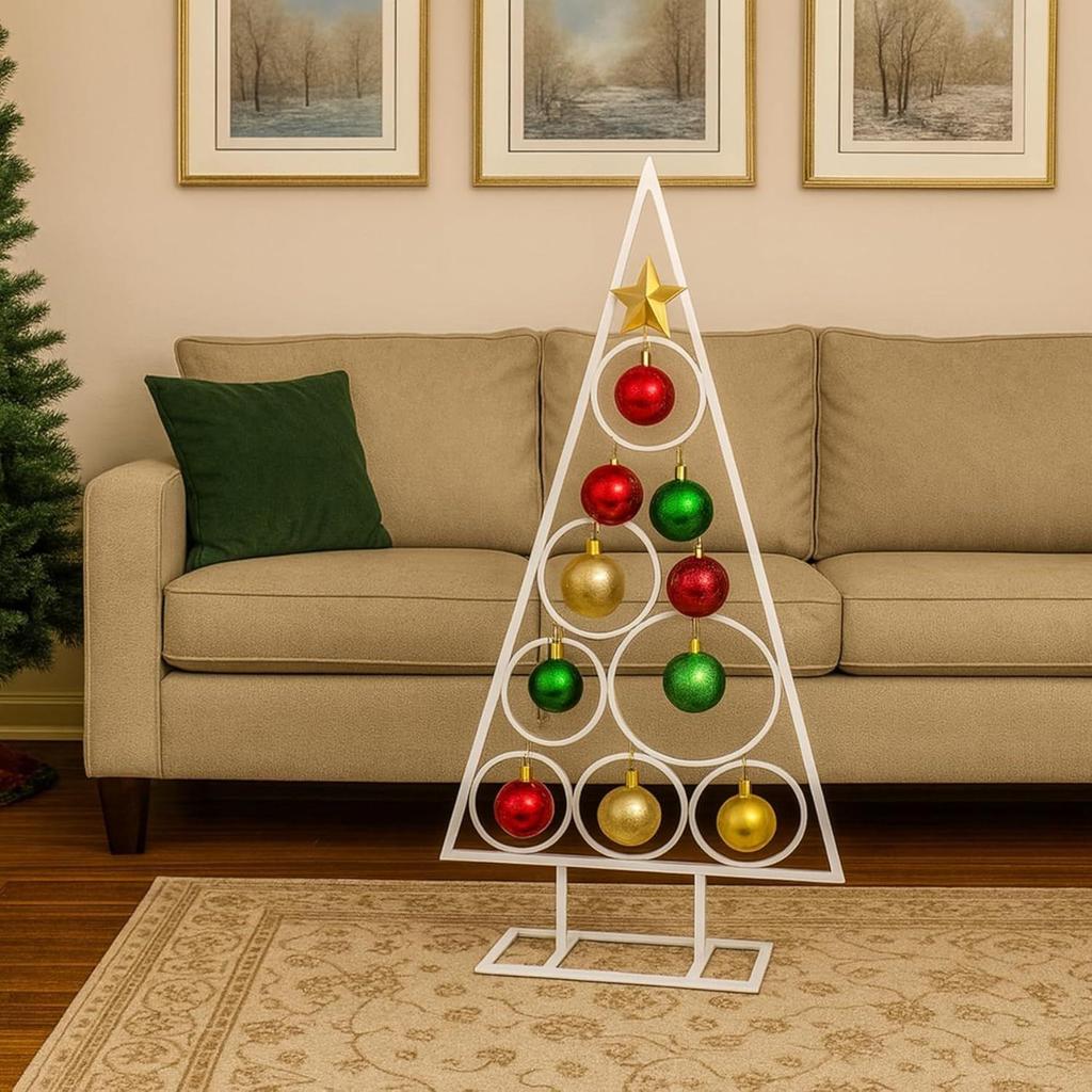 35 Zoll Metall-Rankgitter für Pflanzen, Weihnachtsdekoration Pflanzenstützen für Blumenpflanzenstütze, Weihnachts-Garten Kletterpflanzen-Rankgitter