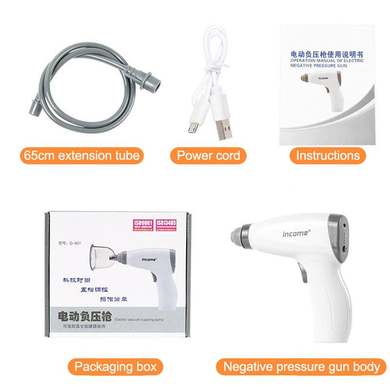 Electric Cupping Tool Negative Pressure Cupping Pump Usb Charging Chinese Massage Tool For Lymphatic Drainage Scraping Gua Sha as the picture