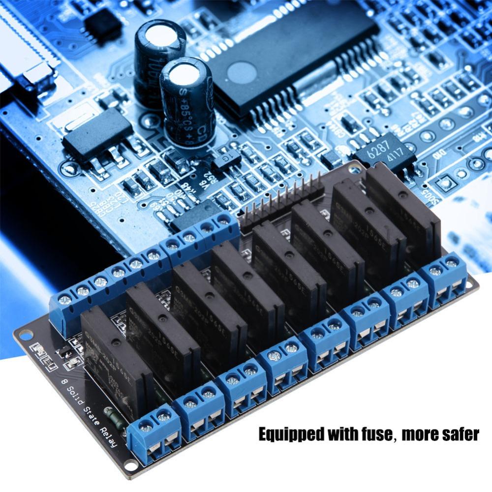 5V 8 Channel Solid State Relay Module High Level Trigger 2A 8 Channel Relay Module with Fuse 8 Channel Relay Module 5V