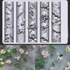 Silicone Mould for Embossed Nail Art Stickers Intricate Floral Lace Bowknot Designs Crafting Easy Application