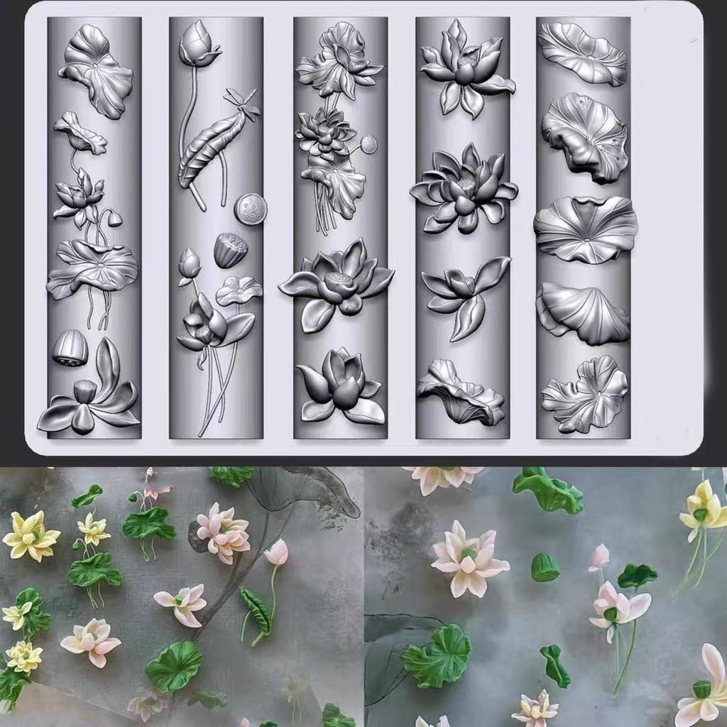 Silicone Mould for Embossed Nail Art Stickers Intricate Floral Lace Bowknot Designs Crafting Easy Application