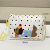 Hand-held All-match Card Pass Love Embroidery Makeup Bag Travel Bag Collection Bag Hand-wrapped Tour Street Hand-wrapped Bag